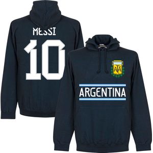 Argentinië Messi 10 Team Hoodie - Navy - Kinderen - 128