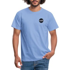 NASA Zwart-Wit Klassiek Logo Als Borstlogo T-Shirt Heren