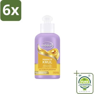 Andrélon – Leave-In Crème – Perfecte Krul – 200 ml - Voordeelverpakking - 6 stuks - Krullen verzorgen - Krullen definiëren