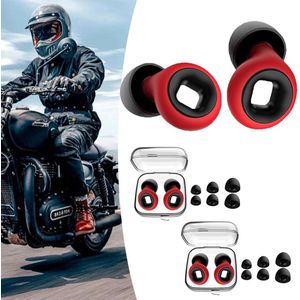 Artvive 2 Pairs Earbuds voor Motorfiets - Windgeluiden, Snurken en Slaap - 4 Maten XS/S/M/L, B