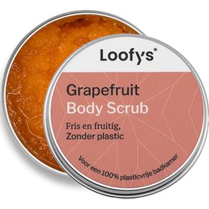 Loofys Body Scrub Grapefruit - Natuurlijke & Exfoliërende Lichaamsscrub - Plasticvrij, Vegan & Duurzaam - Herbruikbaar Blikje - 30g