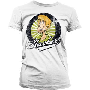 Scooby Doo Shaggy The Slacker Girly Tee Damen T-Shirt White-S