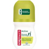 Borotalco - Deodorant Roller - Active - Citrus & Lime Fresh - 0% Alcohol - 50 ml