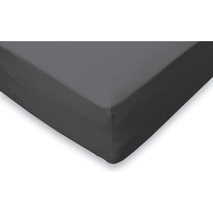 Elegance Hoeslaken Jersey Katoen Stretch 35cm Hoge Hoek - antraciet 120/130/140x200cm - Twijfelaar - 2 Persoons