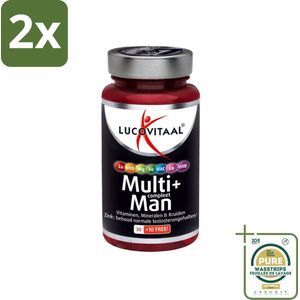 Lucovitaal - Vitaminen - Multi+ Compleet Man - 40 Tabletten - Voordeelverpakking - 2 stuks - Multivitamine voor mannen - Testosteron