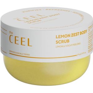 The Ceel Lemon zest body scrub - Lichaamspeeling met citroenextract - Hydraterend, voedend & zuiverend - Lichaamsscrub tegen ingegroeide haartjes & strawberry legs 275 gr