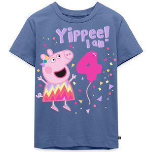 Spreadshirt Peppa Pig's 4e Verjaardag Outfit Cadeau Kinderen Premium Bio T-shirt
