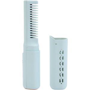 3 instelbare temperatuur Oplaadbare draadloze stijltangborstel Draagbare stijlborstel voor vrouwen Professionele crimper Haarstyling kamgereedschap - blauw