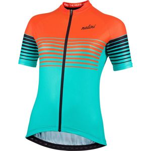 Nalini - Dames - Fietsshirt - Korte Mouwen - Wielrenshirt - Blauw - Oranje - CROSS LADY JERSEY