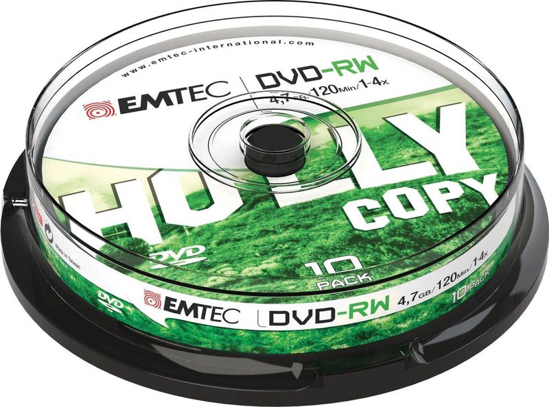 EMTEC - DVD-RW - Herschrijfbare DVD - 4,7 GB - Spindelverpakking