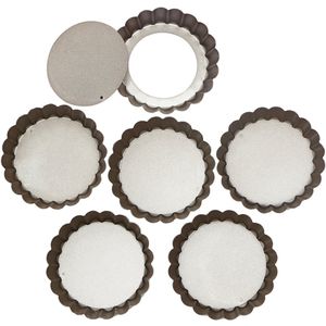 My Ninki ® Zilverkleurige Mini Quiche Bakvormpjes met Losse Bodem en Antiaanbaklaag voor Perfecte Resultaten