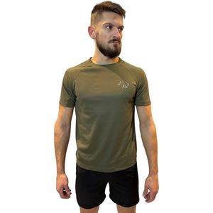 Kill'r - Performance Wear | Sport T-Shirt Donker Groen/Khaki/Army Polyester