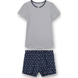 Sanetta pyjama shortje meisje Navy Dots maat 140