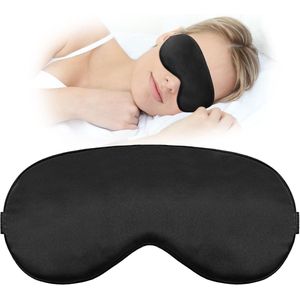 Zwart Slaapmasker voor Zijslapers – Verstelbaar Oogmasker voor Lichtblokkering, Ademend en Zacht voor Reizen en Meditatie
