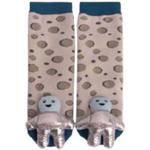 Babysokken met rammelaar en anti slip - dierenmotief