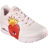 Skechers - UNO FLAMING HEART - Dames Sneaker - Roze