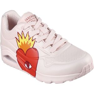 Skechers - UNO FLAMING HEART - Dames Sneaker - Roze