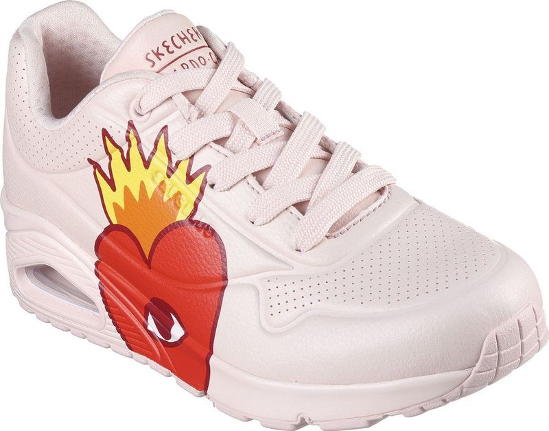 Skechers - UNO FLAMING HEART - Dames Sneaker - Roze