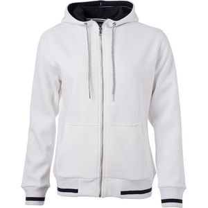 James and Nicholson Dames/dames Club Sweat Jacket (Wit/Zwaar)