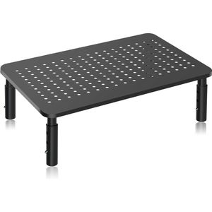 Laptop verhoger - Verstelbare metalen monitorstandaard met gaasplatform - Geschikt voor PS4 pc printer notebook - Tot 20 kg - Voor thuis of kantoor laptop verhoger