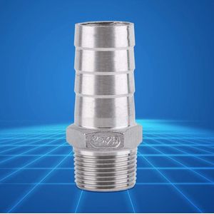 Hose Connector with Barbed Wire Adapter - Stainless Steel Shaft SS304 1/8""~3/4"" (3/4 x 25mm)
