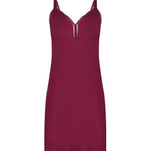 Ten Cate Dames Secrets Modal Jurk V-Neck Lace Beet Red L