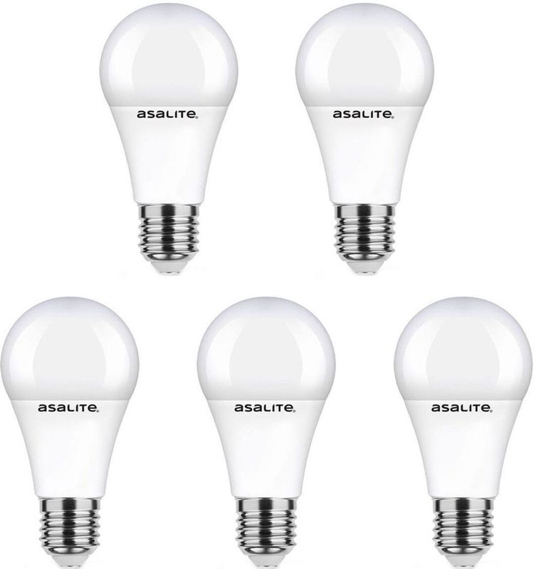 Asalite LED Lamp A65 E27 Fitting - 18W = 125W - 2000 Lumen - 4000K Neutraal Wit Licht - Niet Dimbaar - 220-240V - Energiezuinig- 5 stuks