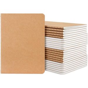 Gestippeld Notitieboek A6 - Kraft Softcover - 24 stuks - 10x14cm