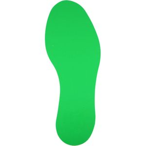 Voetstap Rechts - Groen 100 x 300 mm - vloersticker met gladde toplaag