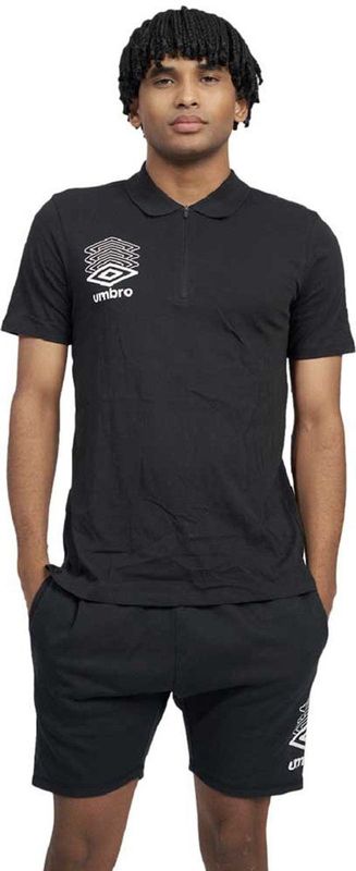 Umbro Terrace Korte Mouw Poloshirt Zwart S Man
