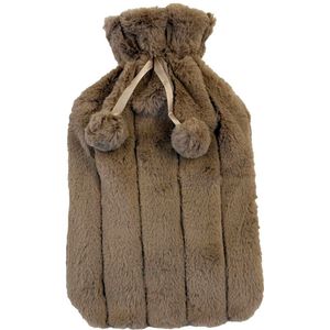 Warmwaterkruik met Fleece Hoes - Extra Comfortabel - Bruin