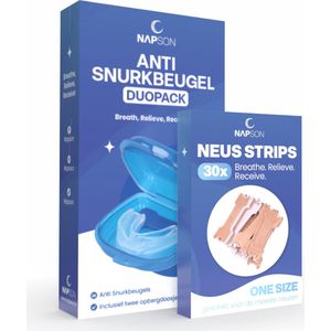 Napson® - Snurkbeugel Duopack - Neusstrips 30x - Anti Snurkbeugel en strips voor mannen en vrouwen