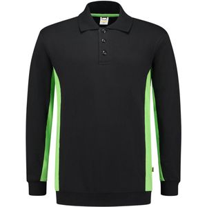 Tricorp 302003 Polosweater Bicolor - Zwart/Limoen - 8XL