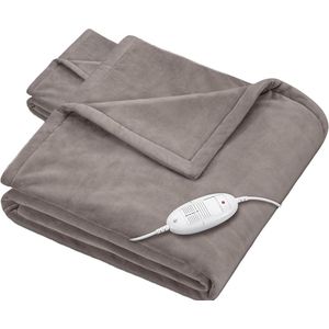 VELTRR® Elektrische Deken 2 Persoons - Warmtedeken Elektrisch - Extra Zacht - Grijs