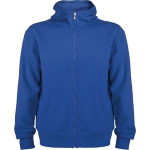 Kobalt Blauw sweatshirt met rits en capuchon model Montblanc merk Roly maat XL