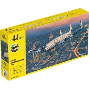 1:72 Heller 58391 Lockheed Super Constellation TWA Vliegtuig - Starter Kit Plastic Modelbouwpakket