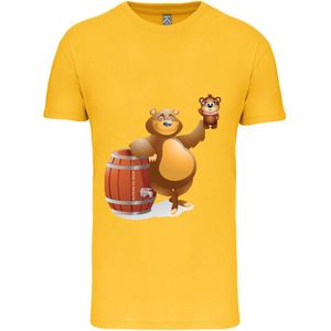 kinder t-shirt beer! met beertje bio katoen 8-10 jaar