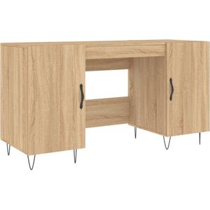 VidaXL Bureau 140x50x75 cm Bewerkt Hout Sonoma Eikenkleurig