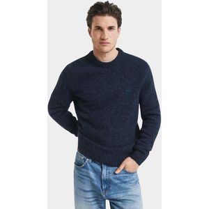 Gant - Pullover - Blauw - Wool blend Neps - C-neck - 8040230/433