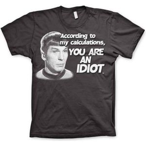 Star Trek Heren Tshirt -XXL- According To My Calculations Grijs