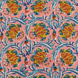 Jamini - Rond tafelkleed Jaipur peach 175cm - Tafelkleden