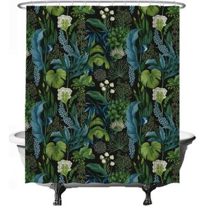 Gedy G-Jungle, 120 x 200 cm, wit, PEVA-stof, afwerking, design R&S, douchegordijn met 12 ringen, 2 jaar garantie
