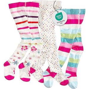 wellyou baby/kinder maillot voor meisjes, baby maillot/kinder maillot, hoog katoengehalte, set van 3, maat 62-146 Made in EU