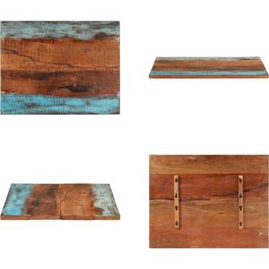vidaXL Tafelblad rechthoekig 25-27 mm 70x90 cm massief gerecycled hout - Tafelblad - Tafelbladen - Vervangende Tafelblad - Vervangende Tafelbladen