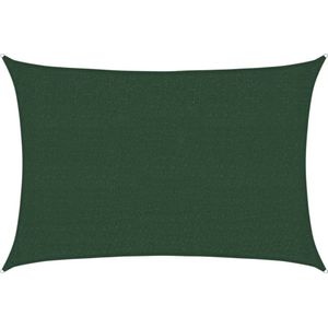 vidaXL Zonnezeil - 2,5x3,5m - HDPE - Donkergroen Zonnezeil - Schaduwdoek - Hpde - Donkergroen - Tuin