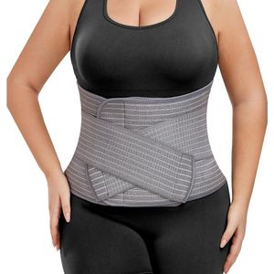 Postpartum Zwangerschapsband - Postpartum Buikband - Postpartum Support Belt - Breathable Belly Wrap - Buikband Zwangerschap - Buikbraces - Korset - Nierwarmer - Herstelgordel - Onderrug ondersteuning - voor vrouwen - Maat L/XL - Grijs