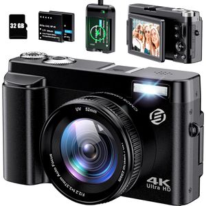 Equivera Vlog Camera - 4K - Voor YouTube en TikTok