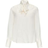 Blouse - Blouseshirt - Effen - Satijn - Lange Mouw