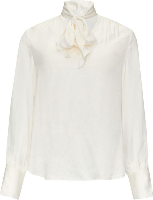 Blouse - Blouseshirt - Effen - Satijn - Lange Mouw