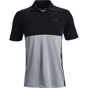 Under Armour Performance Blocked Polo-Black / Steel / Jet Gray